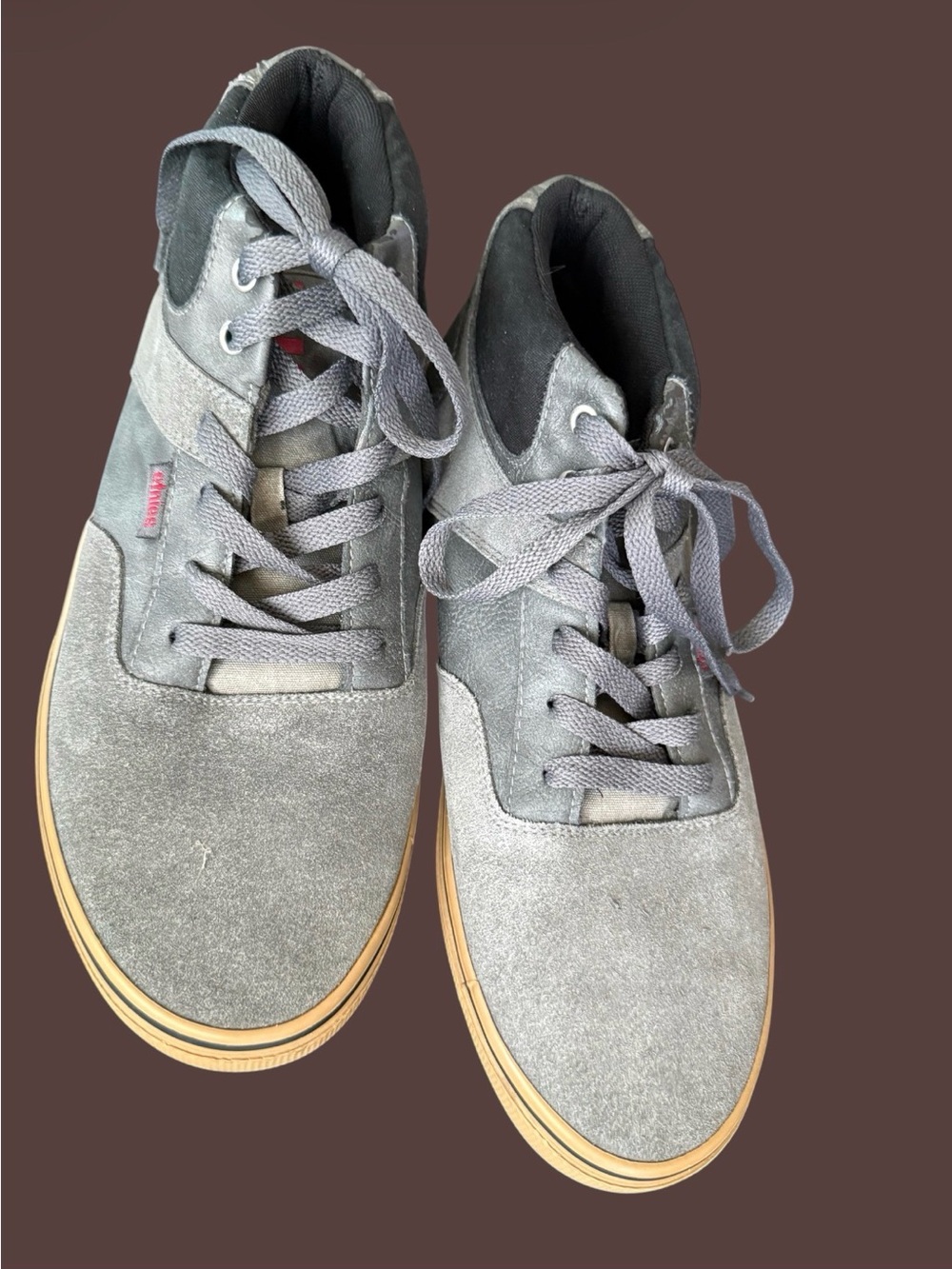 Etnie’s shoes Size 10 Men's Gray Mid-Top Lace-Up Fashion.